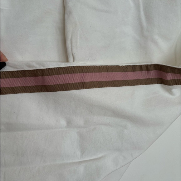 Zara White Wide-Leg Cotton Pants/Jeans - Picture 2 of 4